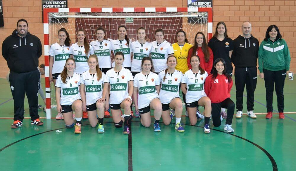 Equipo juvenil femenino del Club Balonmano Elche en la temporada 2017-2018