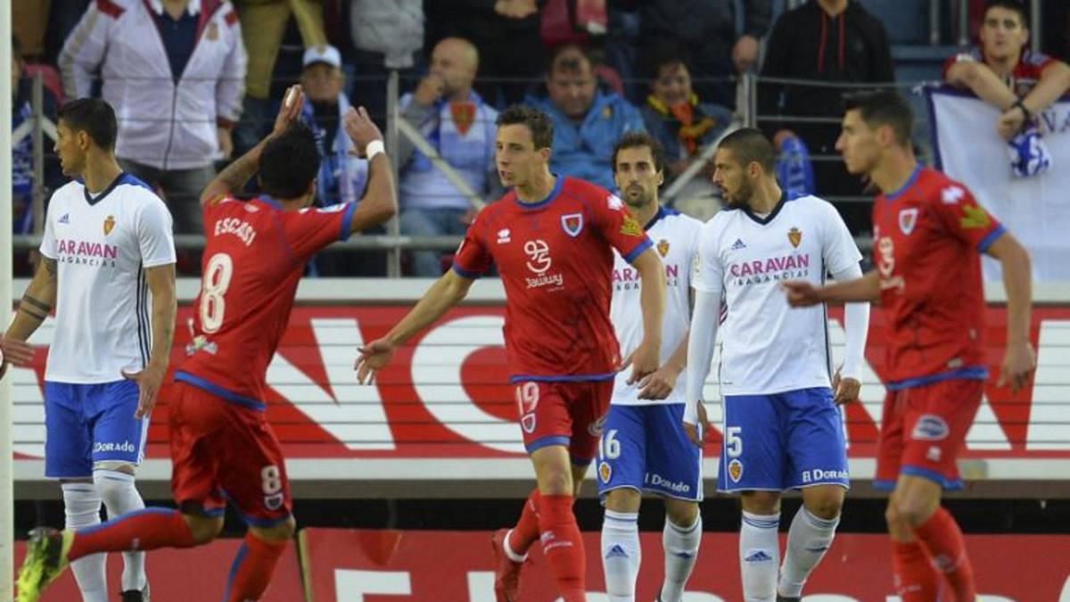 Partido entre Numancia y Zaragoza correspondiente al playoff de ascenso a Segunda.