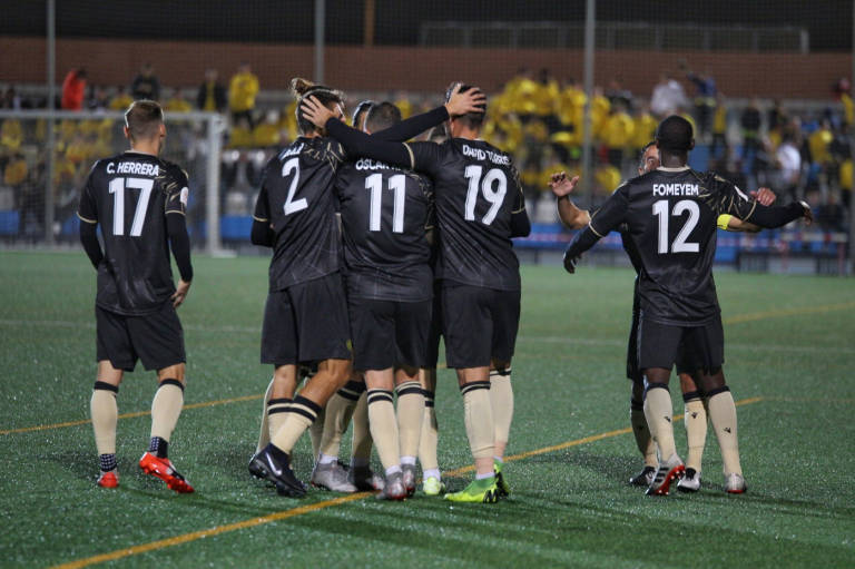 Los jugadores del Intercity celebran un gol / Alicante Plaza