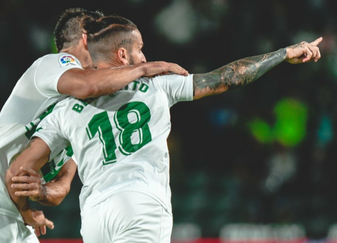 Benedetto celebra un gol con el Elche/ Sonia Arcos - Elche CF Benedetto celebra un gol con el Elche/ Sonia Arcos - Elche CF