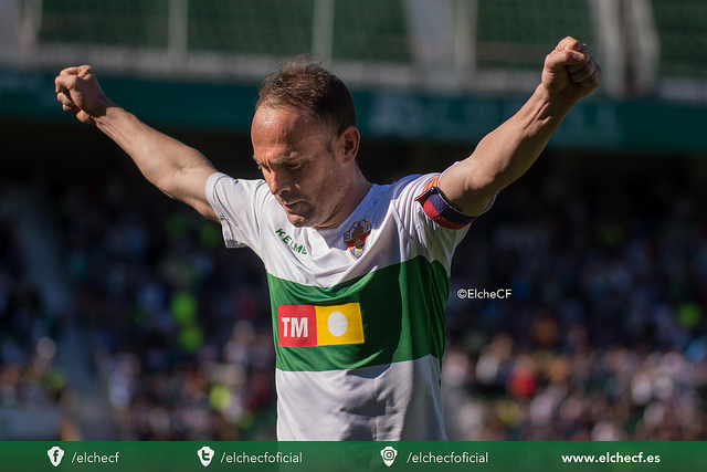 'Nino' celebra su gola ante el Lleida / Sonia Arcos - Elche CF