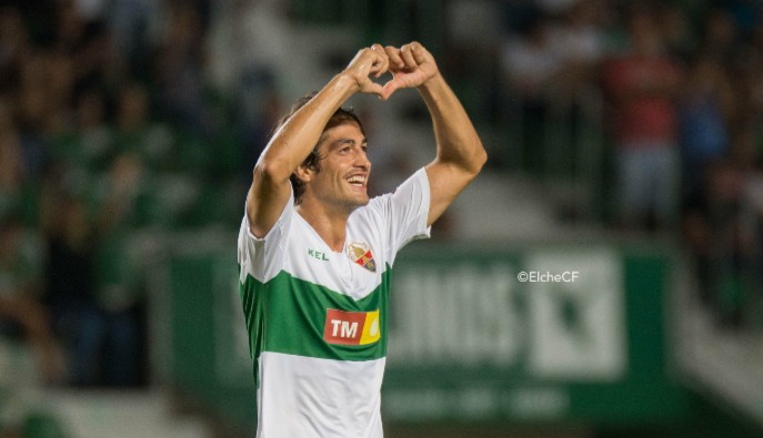 Provencio celebra su gol al Granada en Copa / Sonia Arcos - Elche C.F.