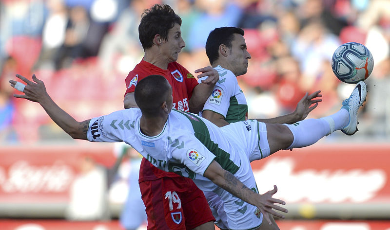 Partido entre Numancia y Elche en Los Pajaritos / LFP Partido entre Numancia y Elche en Los Pajaritos / LFP