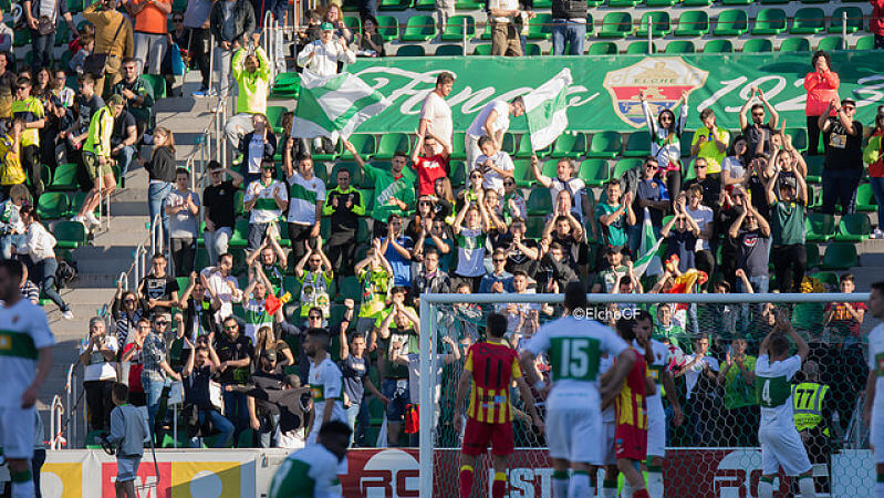 Uno de los fondos del Martínez Valero durante el Elche-Lleida / Sonia Arcos - Elche C.F.