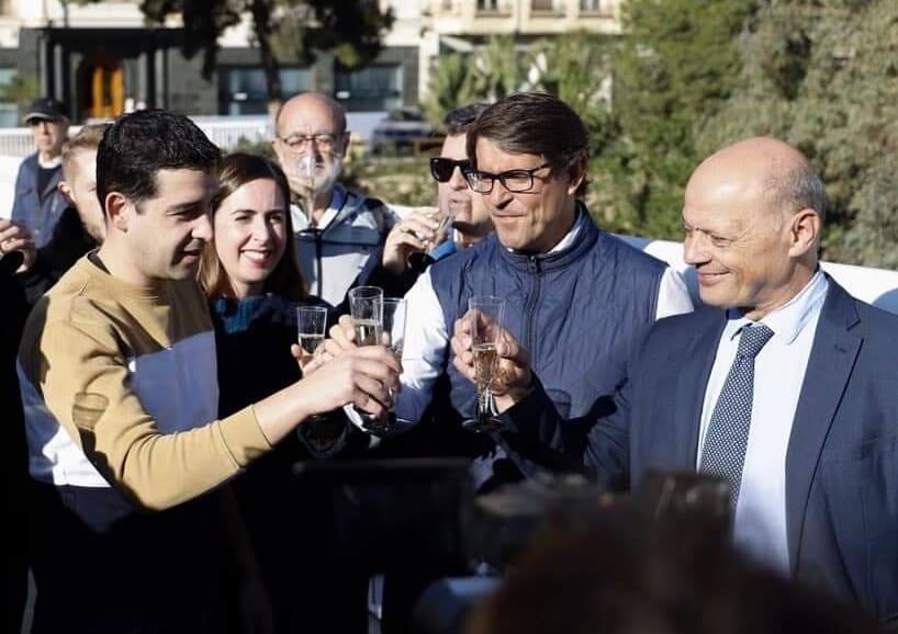 Brindis tras el primer acto del Centenario del Elche CF