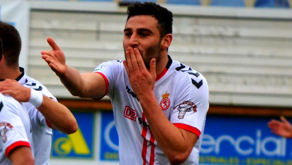 Benja durante un partido con la Cultural Leonesa / Mundodeportivo.com