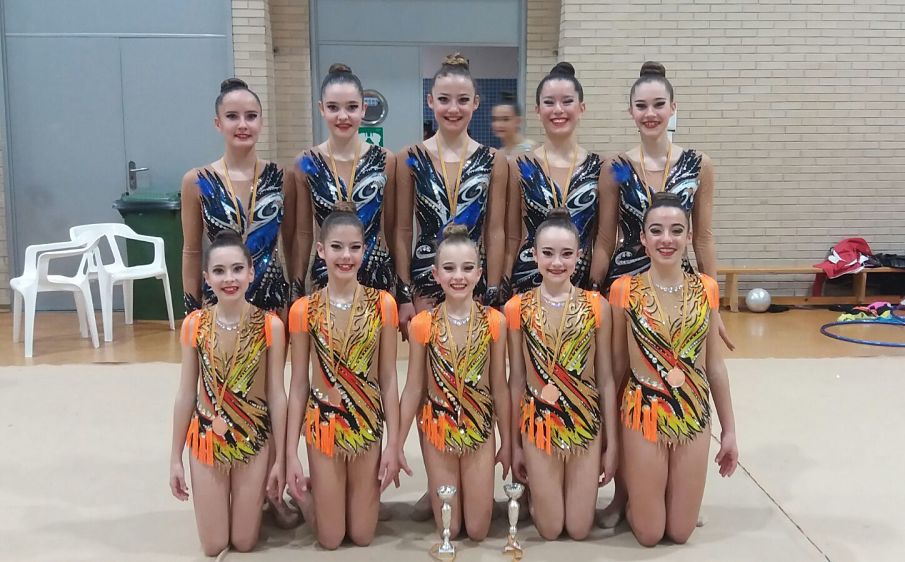 Gimnastas del Club Chamara en el campeonato autonómico infantil y cadete de marzo 2018