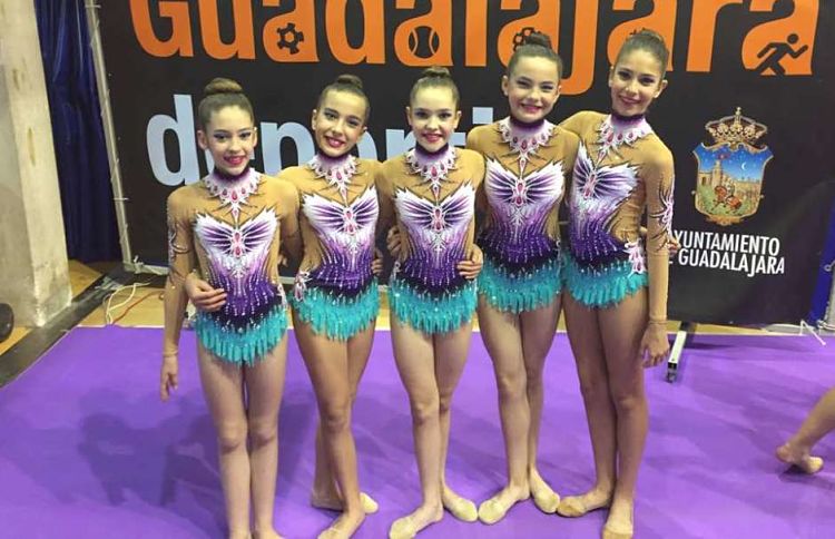 Jóvenes gimnastas del Club Chamara en el Campeonato Nacional Base de 2017