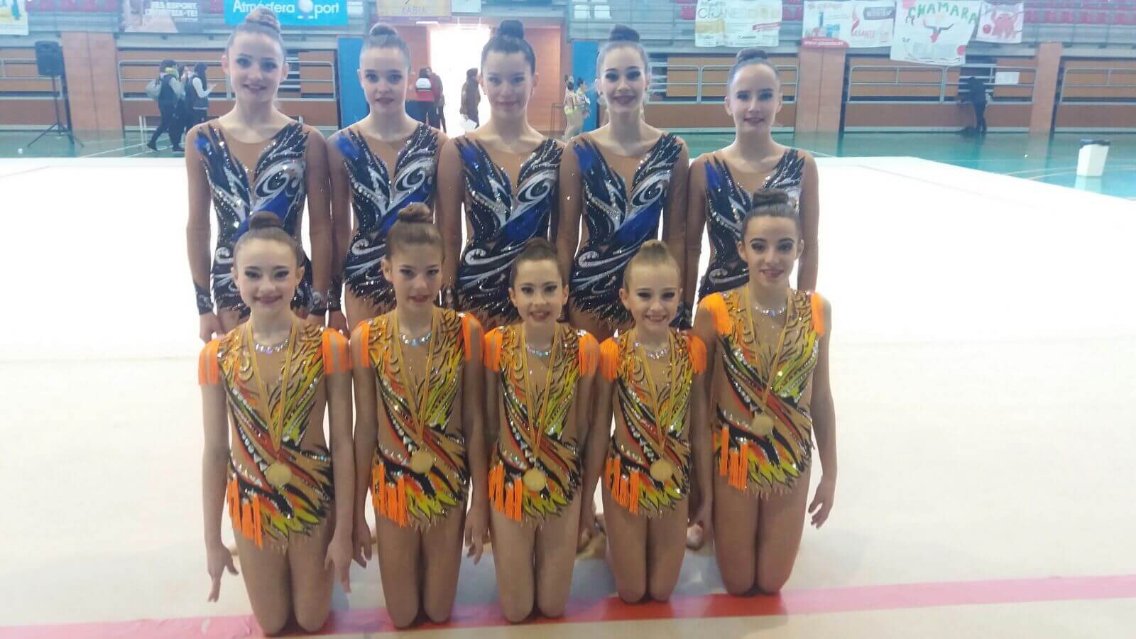 Gimnastas del Club Chamara en el Campeonato Provincial de 2018