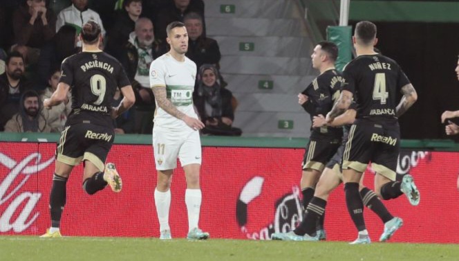 Los jugadores del Elche celebran un gol ante el Elche / LaLiga