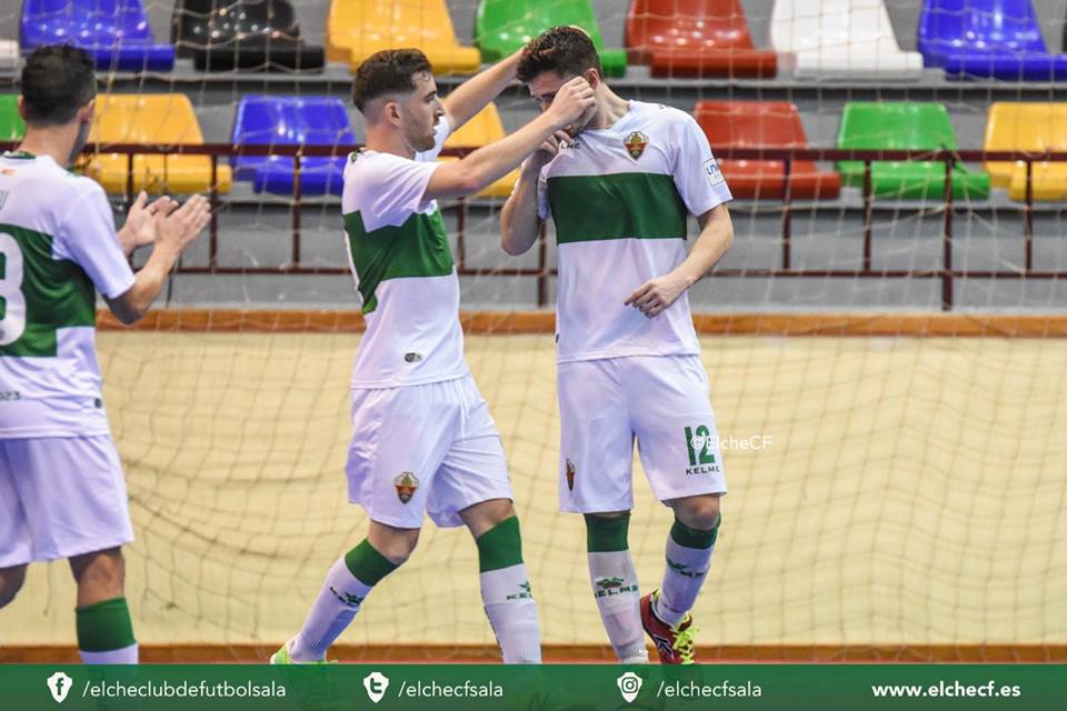 Los jugadores del Elche Sala celebran un gol durante la pretemporada 2017 / Elche C.F. Oficial