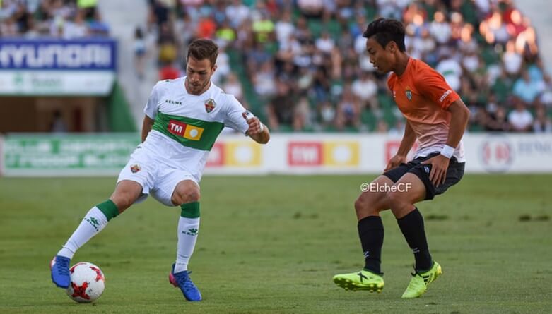 Iván Calero durante un partido con el Elche ante el Peralada / Sonia Arcos - Elche C.F.