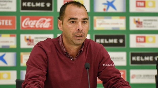 Jorge Cordero en una rueda de prensa como director deportivo del Elche / Sonia Arcos - Elche C.F. Oficial