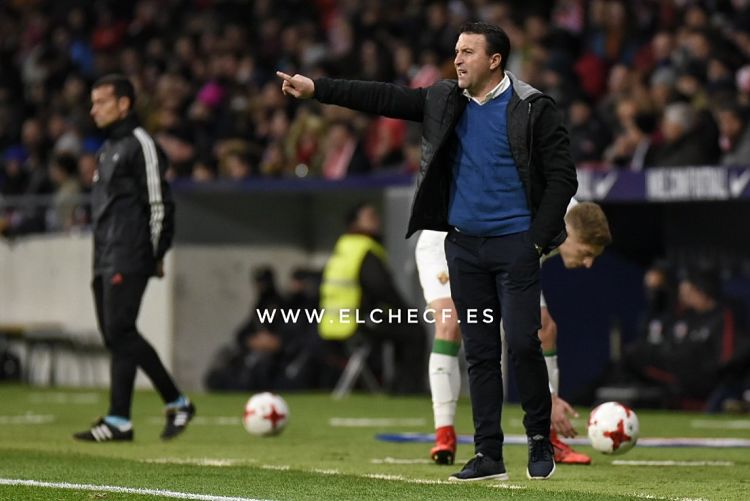 Josico dirige al Elche ante el Atlético de Madrid en el Wanda Metropolitano / Sonia Arcos - Elche C.F. Oficial