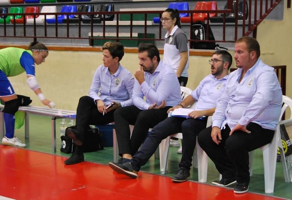 El cuerpo técnico del Club Joventut d'Elx / Cristina Mateo