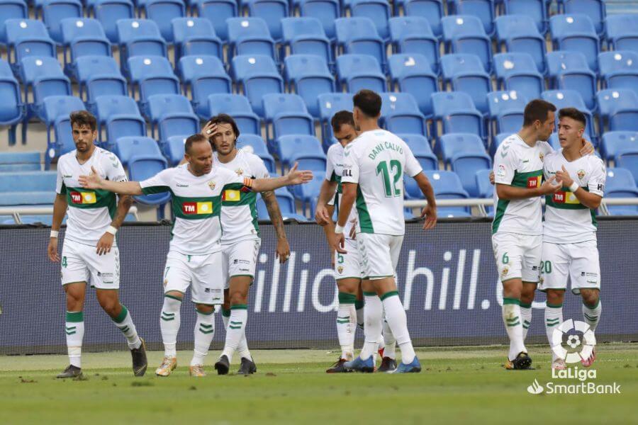 Los jugadores del Elche CF celebran un gol ante la UD Las Palmas / LFP