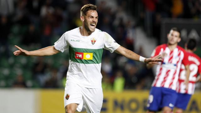 Lolo Plà celebra su gol al Atlético de Madrid en Copa / LFP