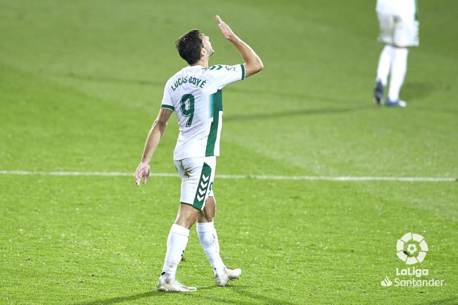 Lucas Boyé celebra su gol con el Elche CF ante el Eibar / LaLiga