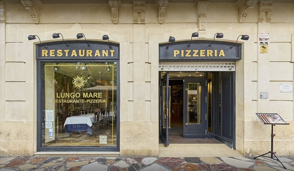 Restaurante Lungo Mare Elche, un establecimiento de comida italiana ubicado en La Glorieta