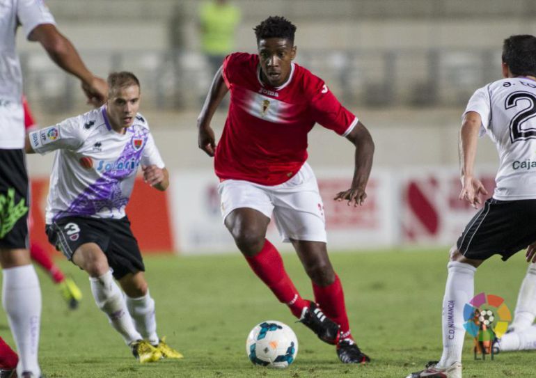 Malonga durante un partido con el Real Murcia / LFP