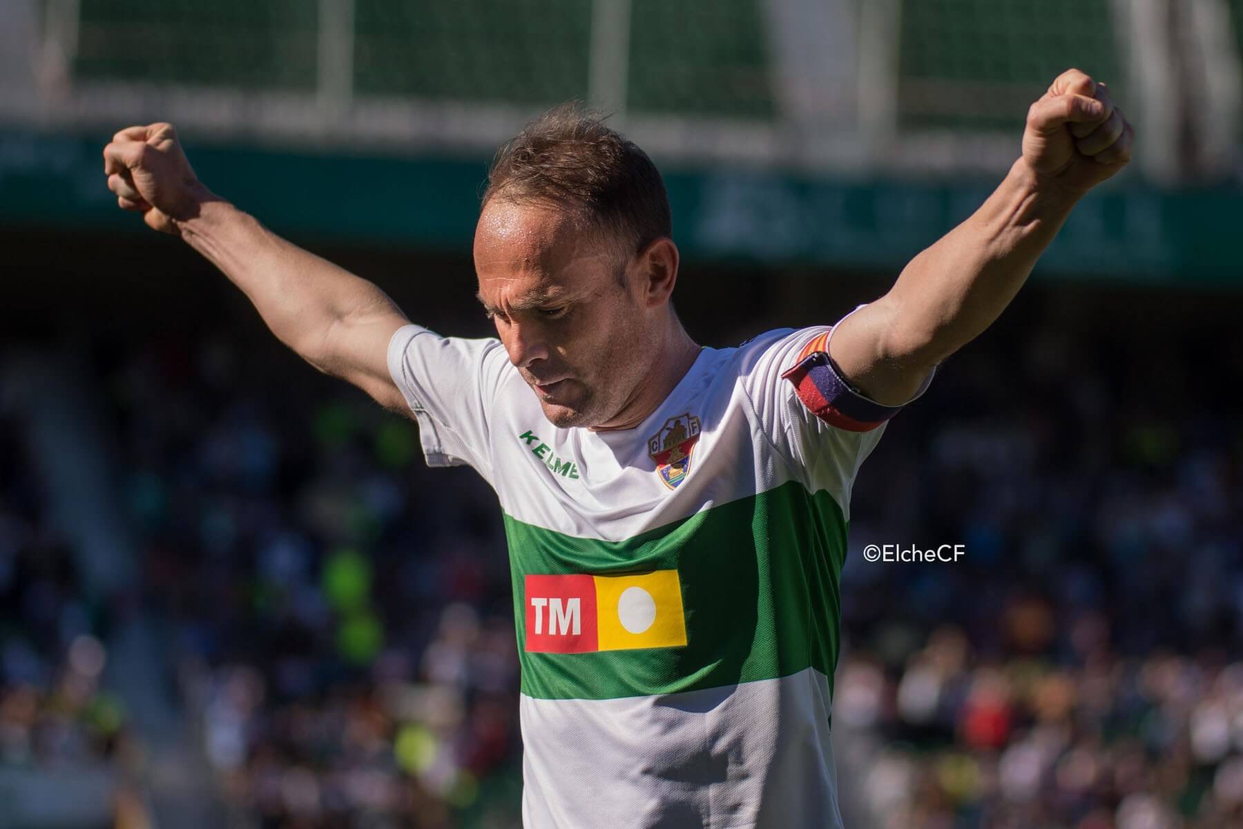 El delantero Nino celebra un gol con el Elche / Sonia Arcos - Elche C.F.