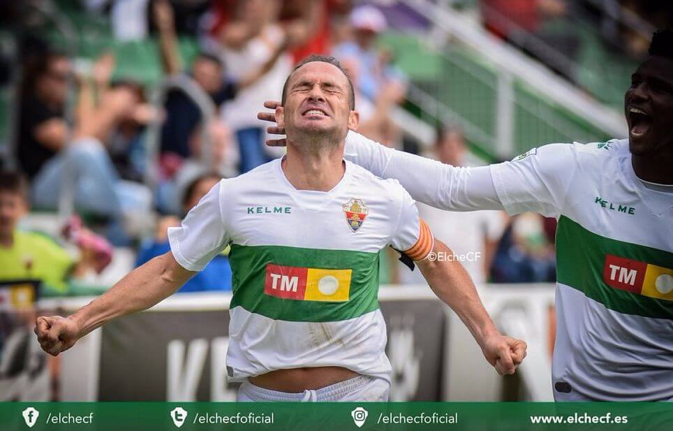 Nino celebra su gol al Ebro / Sonia Arcos - Elche C.F. Oficial