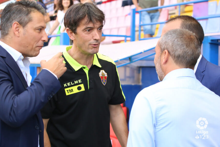 Pacheta, antes del partido del Elche ante el Extremadura en Almendralejo / LFP