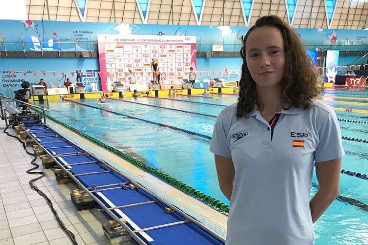 La nadadora ilicitana Rocío González-Espresati durante el Europeo junior de Israel 2017