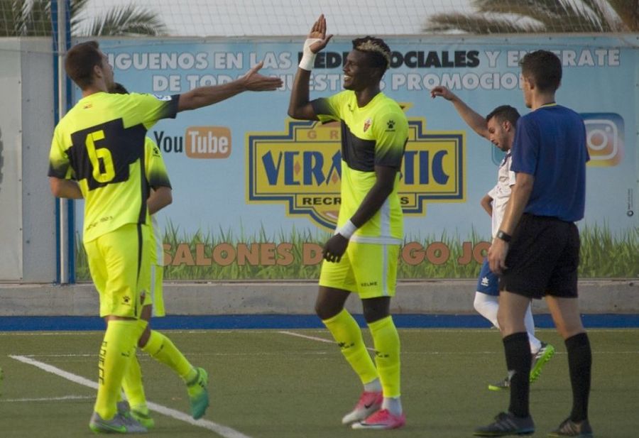 Sory Kaba marcó dos de los seis goles que anotó el Elche en Vera / Elche C.F. Oficial